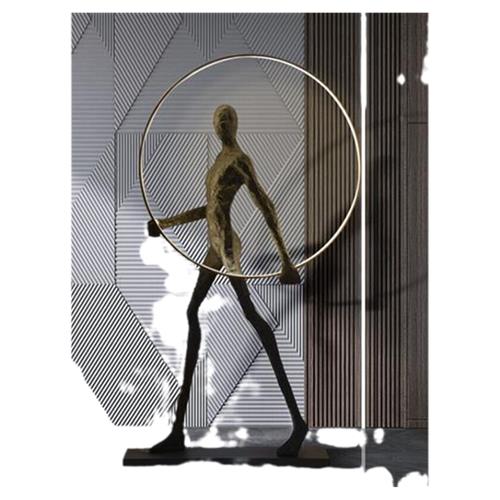 小米(MI)品质时尚软装雕塑简约大气创意抽象艺术人像落地灯摆件