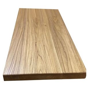 老榆木桌面书桌板台面板原木大板茶桌茶台黑色碳化木板实木板定制