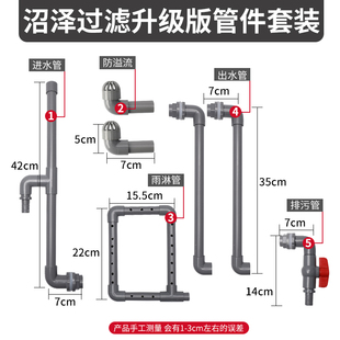 推荐鱼缸配件大全过滤箱水管件沼泽过滤器出水口滴流盒周转箱diy