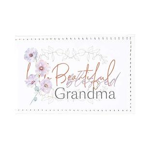 推荐Blessed Grandma Floral Purple 4.25 x 2.75 Faux Leather C