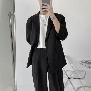 极速Spring Summer British Style Formal Blazer Men Korean Fas