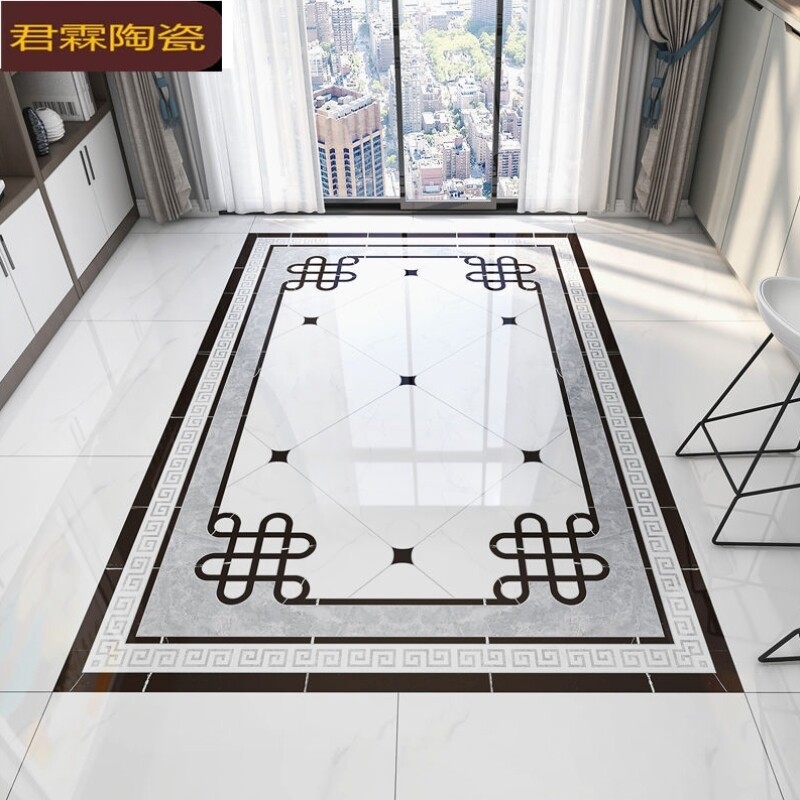 00新款定制别墅豪宅拼花地砖镀