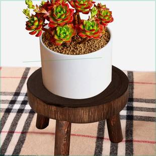 速发Wooden Plant Stand Flower Pot Base Holder Stool Indoor