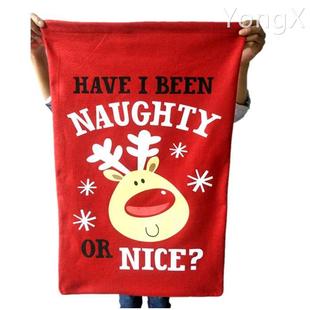 圣诞老人背包 红色绒布大号收口糖果礼物袋子 圣诞节装饰道具包邮