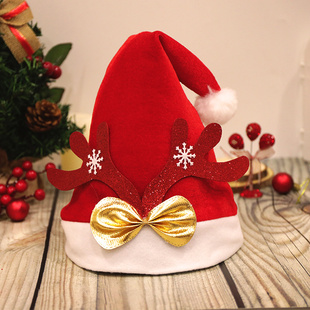 网红圣诞帽儿童成人幼儿园圣诞老人鹿角帽子装扮头饰圣诞节装饰品