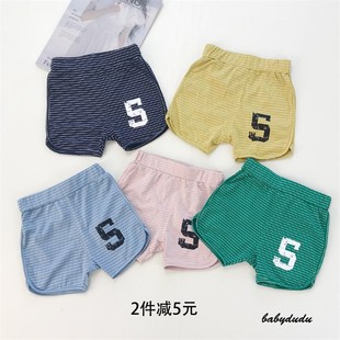 宝宝短裤夏天男童0-1-3岁女童纯棉薄款夏季婴儿外穿可开档裤