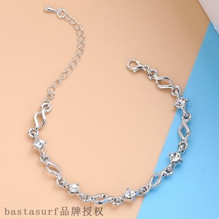 速发Simple fashion diamond inlaid zircon crystal bracelet fe