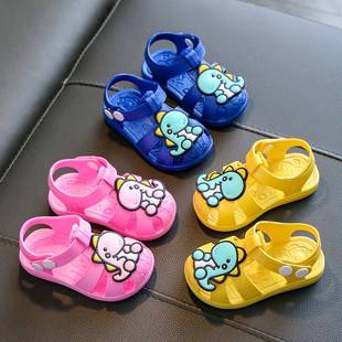 速发宝宝凉鞋2023新款男宝婴儿塑料鞋子软底防滑夏季一岁男童防水