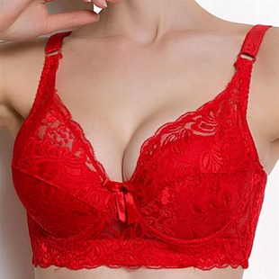 极速2022 Sexy Full Lace Women's Bras Push Up verage Flower A