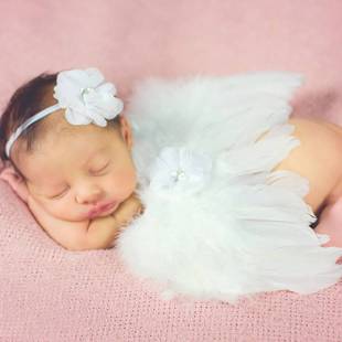 速发Newborn Photography Accessories Angel Wing Baby Photo Pr