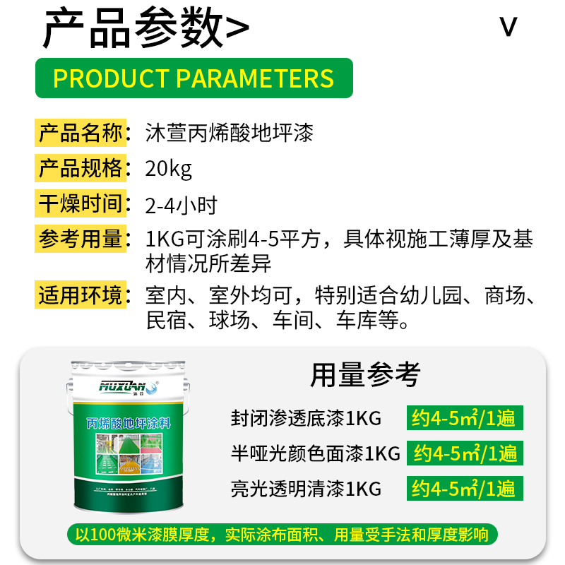 推荐车间厂房丙烯酸单组分地坪漆水泥地面漆耐磨地板漆室内外家用