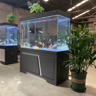 新品超白玻璃鱼缸下过滤屏风隔断落地式家居鱼缸生态中大型水族箱