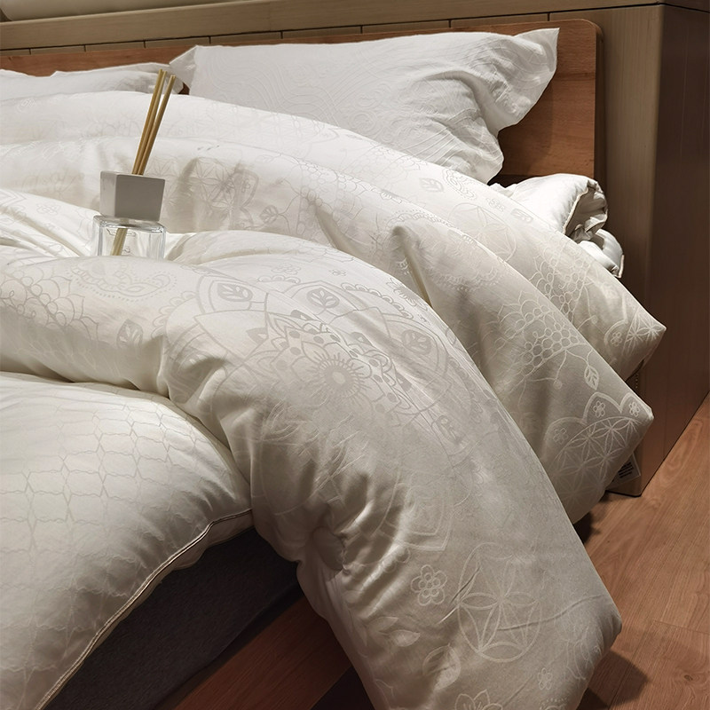 秋冬加厚保暖被子冬季提花柔软被双人纯棉被子酒店风18m春秋被芯