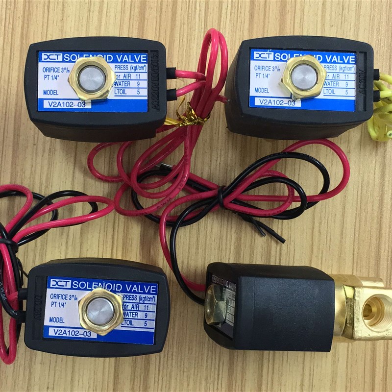 新品V2bA102-0304二通电磁阀2分DC24V精温气动开关220AC吹气控制