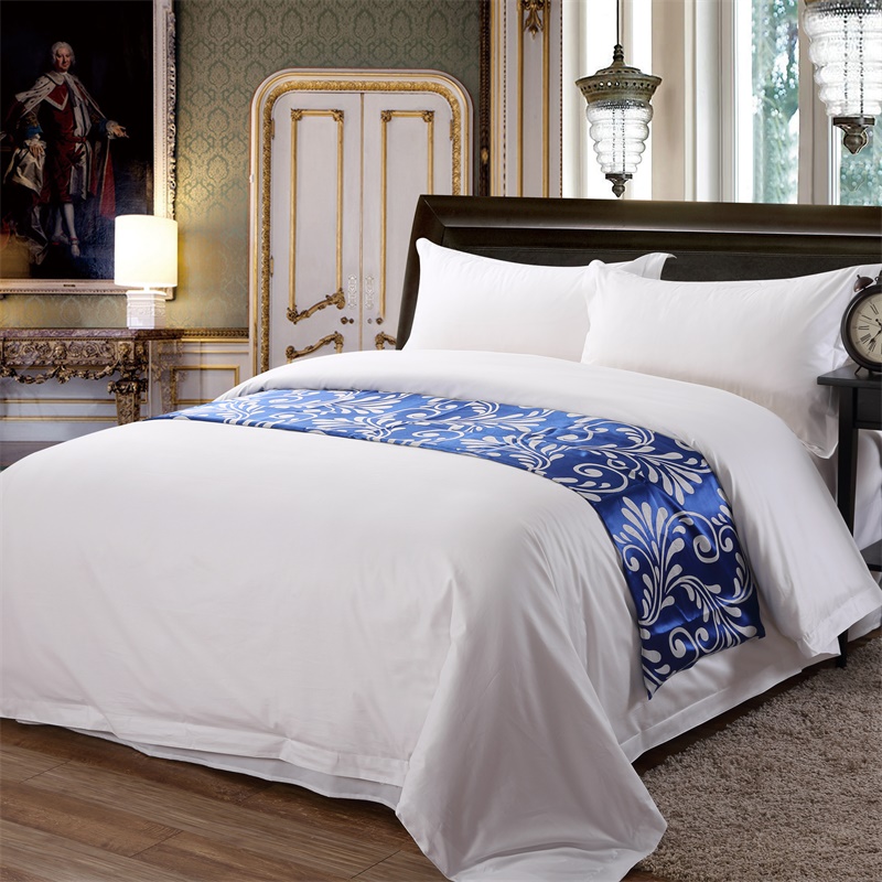 新品五星级酒店宾馆床上用品专用布草全棉纯m棉白色四件套民宿床