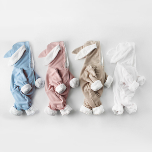 推荐Winter Baby Rompers Newborn Boys Girls Clothes Rabbit Ea