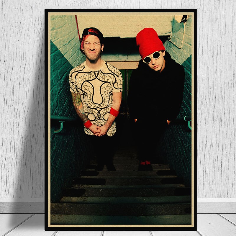 推荐Twenty One Pilots kraft paper Poster Vintage Retro rock