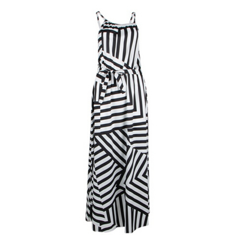 Summer Maxi Long Dress New Fashion Women Sexy Boho Striped