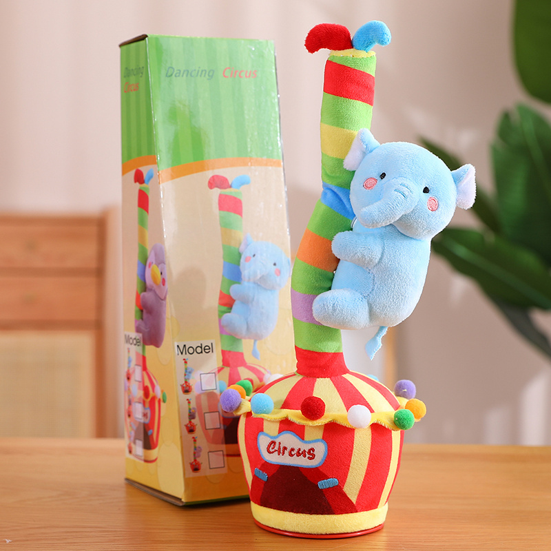 会学说话的大熊猫玩具唱歌跳舞爬树猴子婴儿练习抬头宝.宝安抚玩