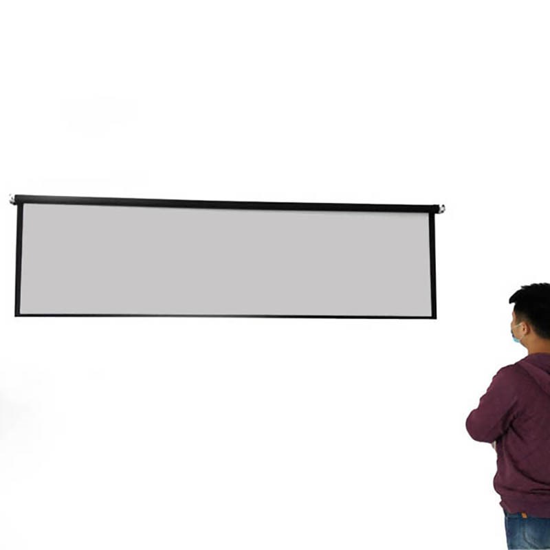 Thinyou 100 inch 169 Hand Projector Screen Matte Gray Fabri