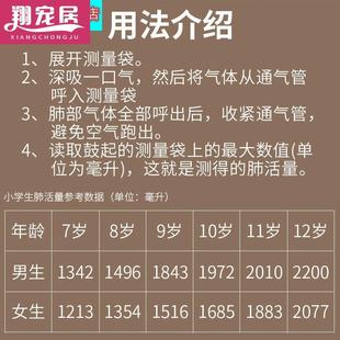 热销肺活量测量袋幼儿园小学科学课配套教具器材儿童肺活量锻炼神