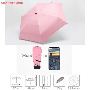 速发Lightweight Pocket Mini Umbrella Rain Women Windproof Du