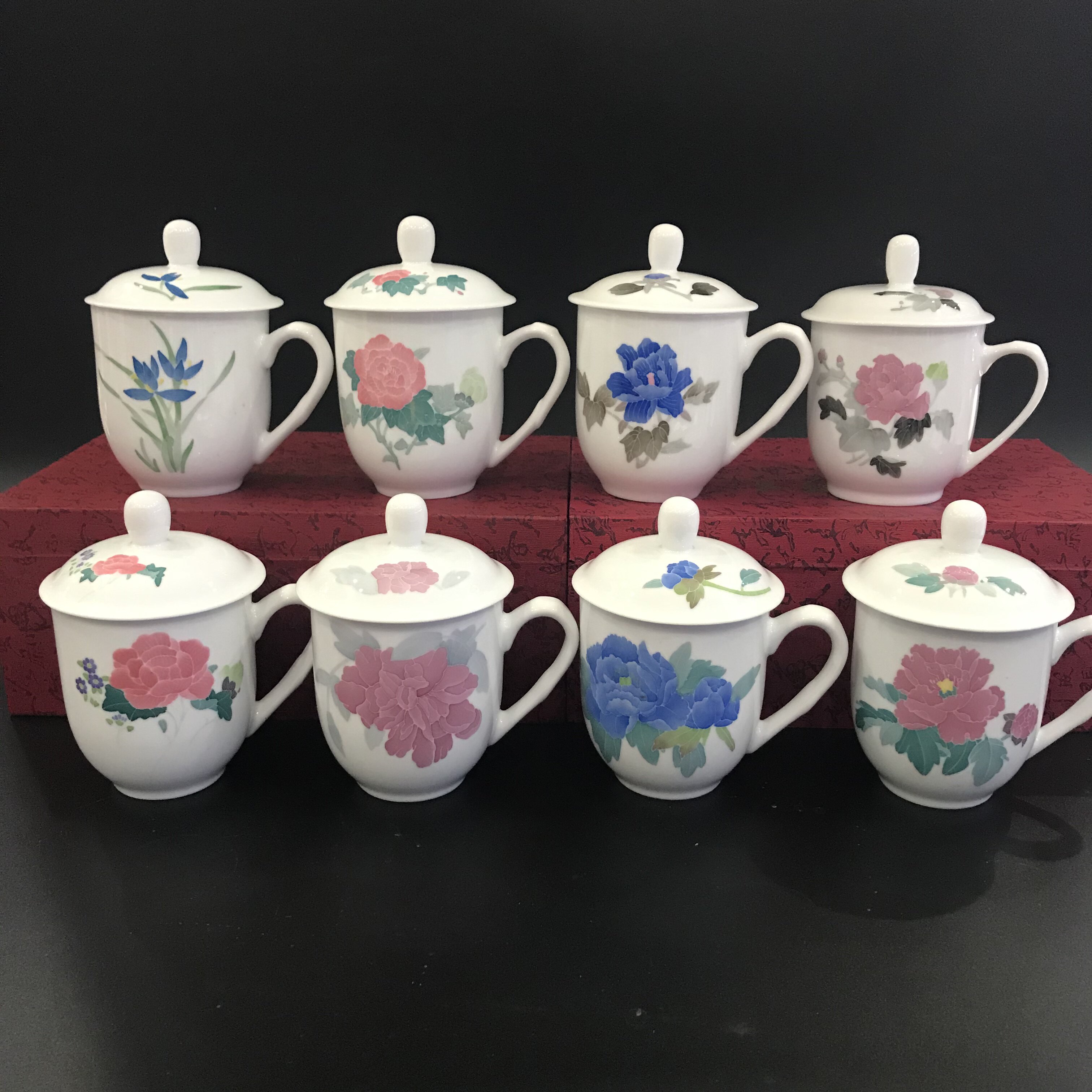 天猫￥159折后价￥159红官窑老板杯陶瓷茶杯家用高档办公会议商务杯带