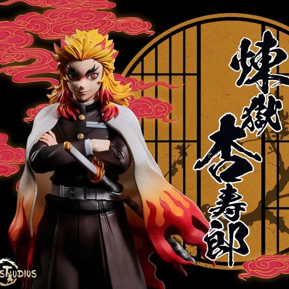 w-studio 鬼灭之刃 炎柱 炼狱杏寿郎 gk手办雕像 预售 撒旦大模玩