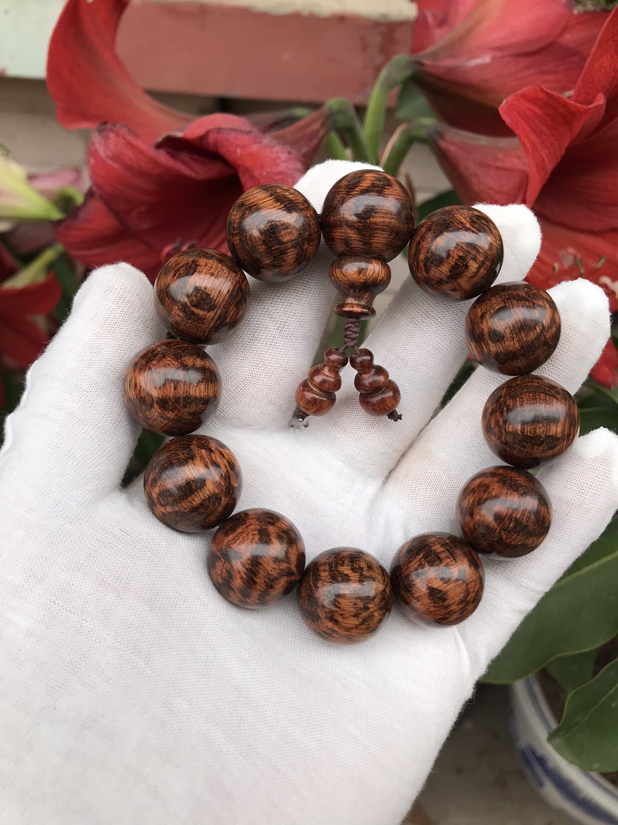 蛇纹木桶珠老型珠蛇纹木佛珠手串1.5 1.8 .2.