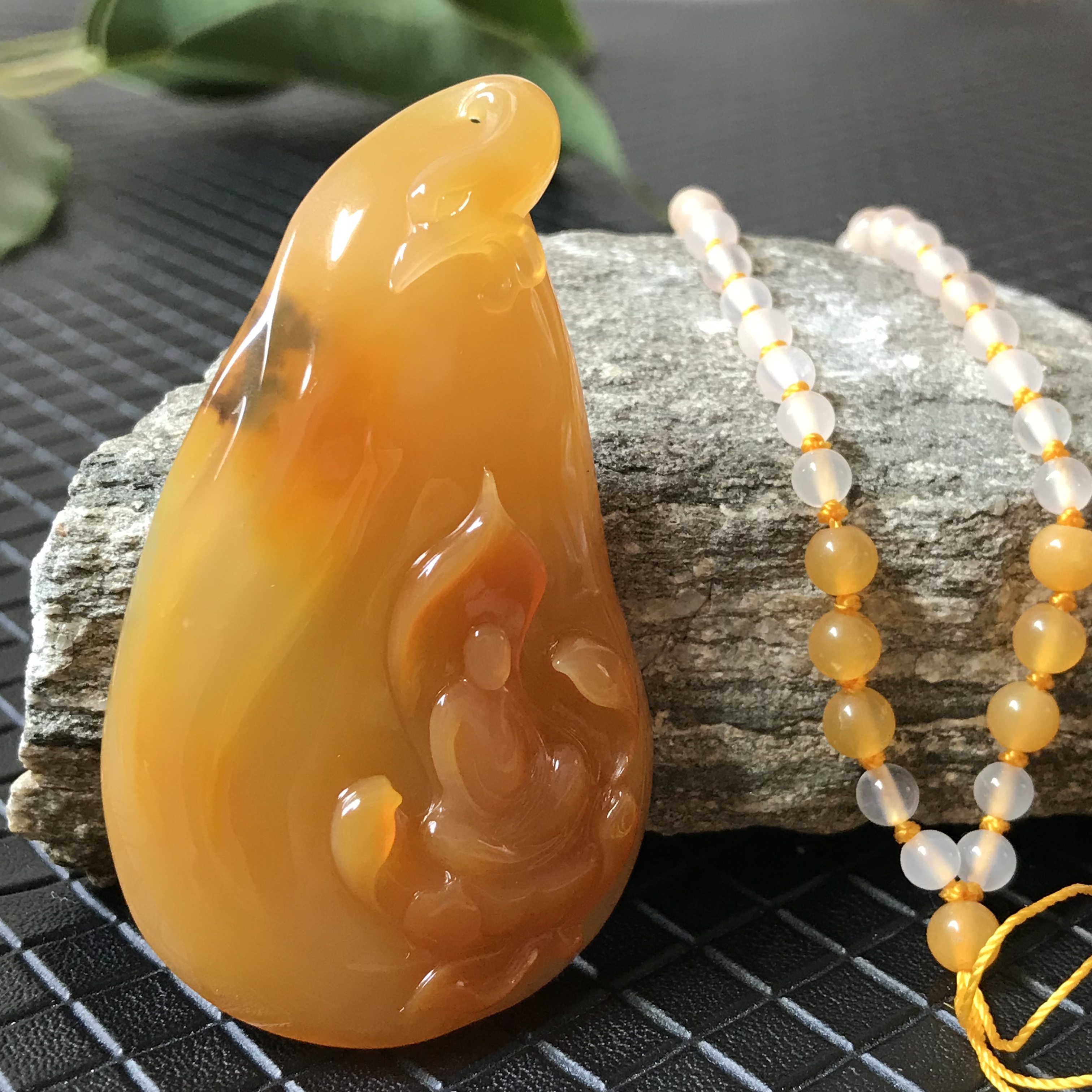 瑞皇翠天然玉石云南黄龙玉精品珠宝悟道吊坠无相佛玉坠送礼证书