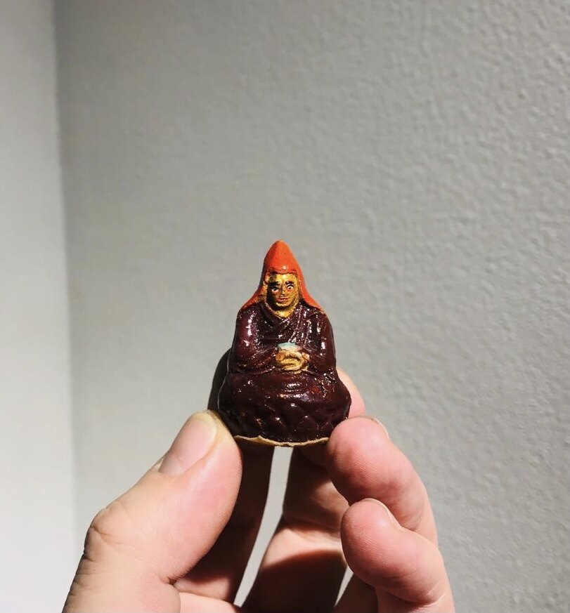 见即解脱系解脱 泥金彩绘大乐莲师老擦擦红l嘛宁玛玛朵如我一般