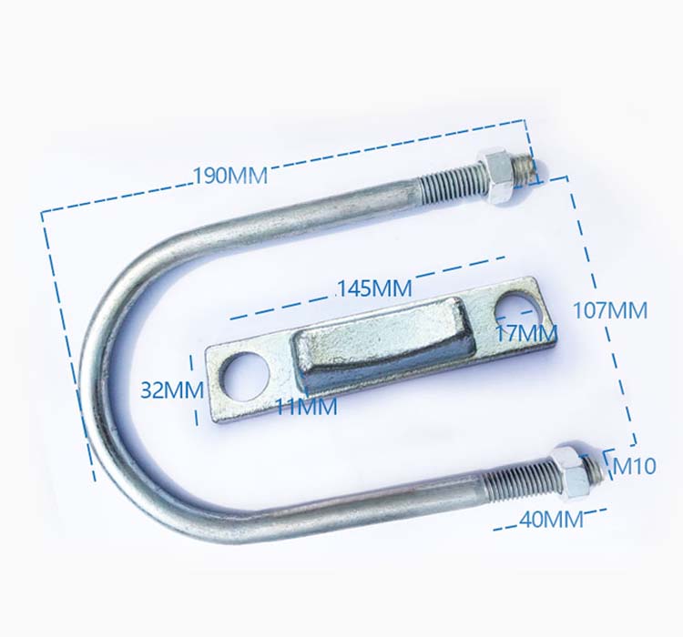 合力叉车5 6 7 8吨通用固定门架升D降油缸U型螺栓卡箍5T管卡7T抱