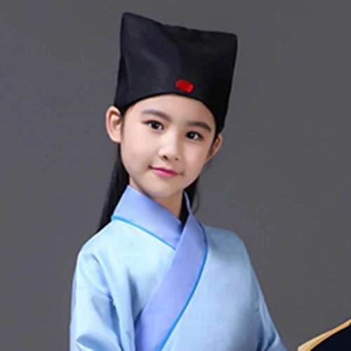 汉服帽子男童儿童古装书生帽古代古风帽秀才儒巾成人礼国学书童帽