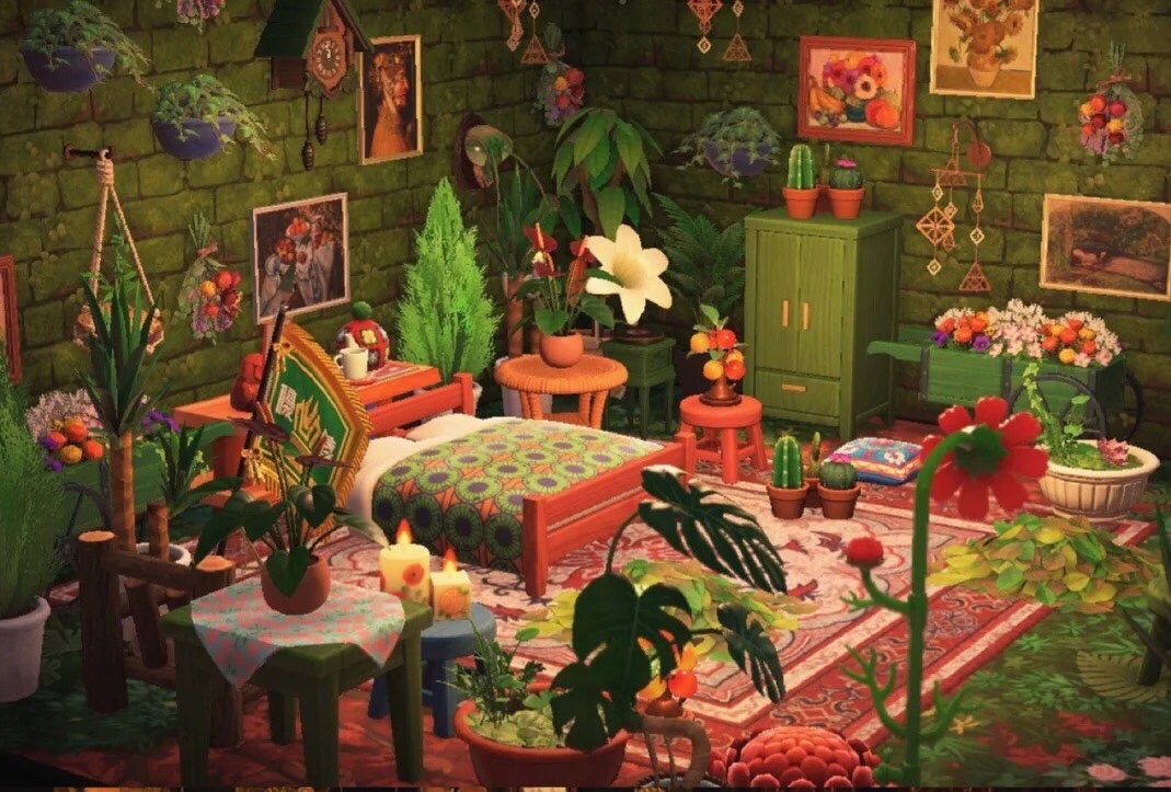 动物森友会动东森室内装修岛屿规划设计植物森系卧室amiibo