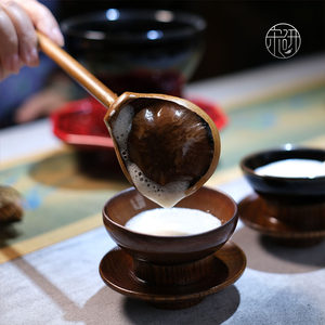 【分茶勺】仿宋点茶竹制分茶器小水瓢竹心茶瓢天然竹节小水勺茶杓