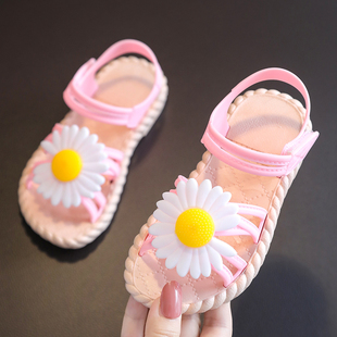 女童凉鞋夏季儿童胶凉鞋上学小公主女宝宝4岁1软底2防滑3塑料防水