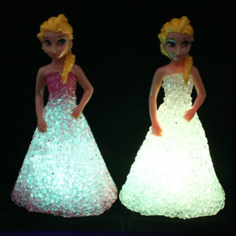 1 PCS Kids Toy Elsa Anna Sofia LED Colorful Lights gradient