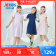 抗菌|特步童装女童连衣裙2024年夏季新款儿童裙子中大童运动夏装