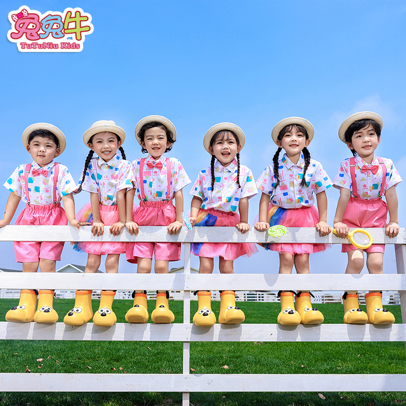 六一儿童演出服啦啦操小学生运动会纱裙蓬蓬裙合唱服幼儿园表演服