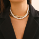 3件套CCB仿珍珠项链套装欧美新潮简约时尚网红气质叠戴锁骨链饰品