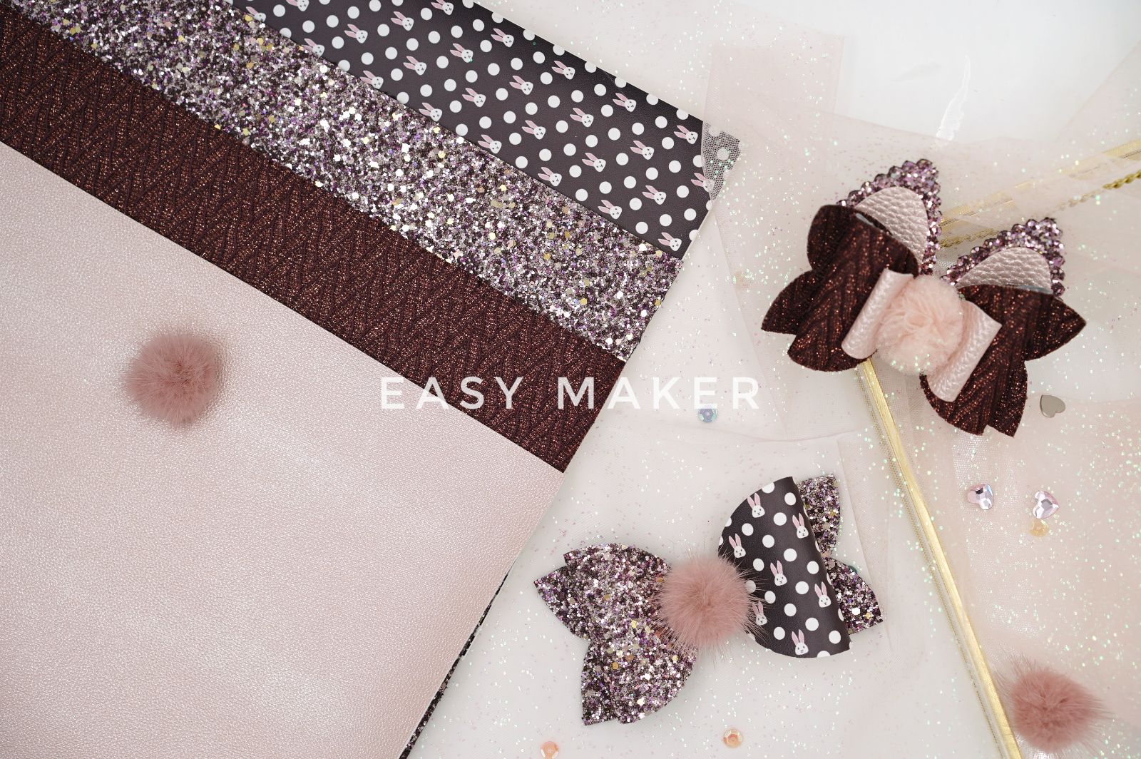 easymaker新品可爱波点兔出口闪布ins闪布料ins蝴蝶结手工发饰材在类目 居家布艺, 布料/面料/手工diy布料面料中 - 来自Buy2taobao.com提供专业的淘宝代购服务