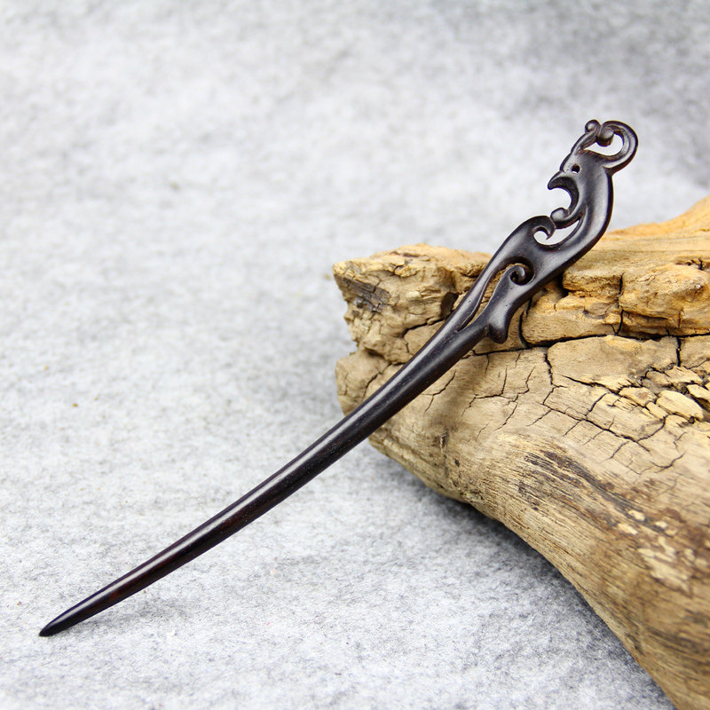 檀木兴润阁发簪古典中式古代盘发古风手工头饰发饰