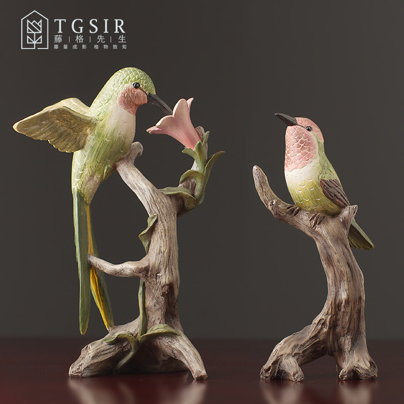 American style Hummingbird Decoration originality Retro a living room television cabinet bedroom animal Arts and Crafts Birds Home Furnishing ornamentin the Home accessories , Decoration category - from Buy2taobao.com to provide professional Taobao agent buy service