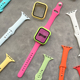 小蛮腰硅胶S10撞色保护壳iwatch表带SE2适用applewatch苹果手表S9
