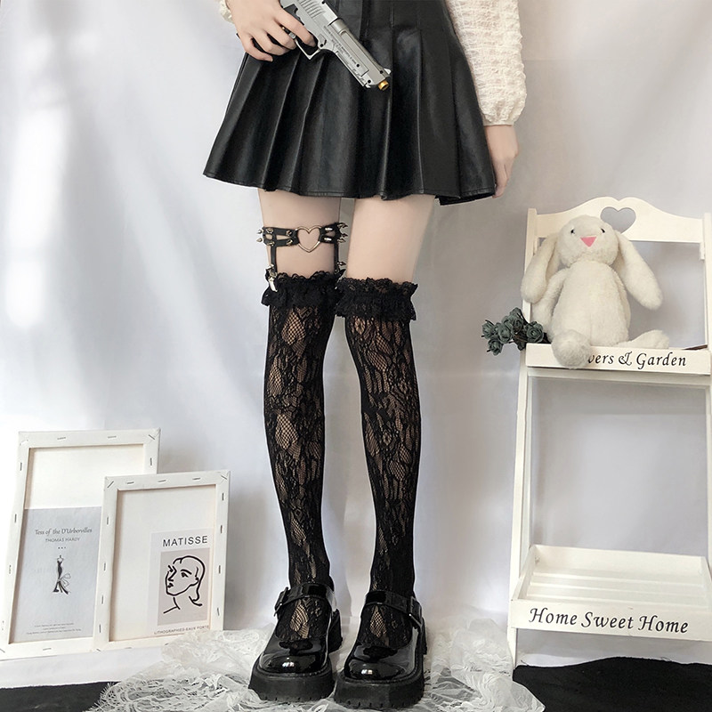 腿环饰品丝袜蕾辣妹吊带jk夹朋克短裤lolita蝴蝶结情趣日系滑大圈