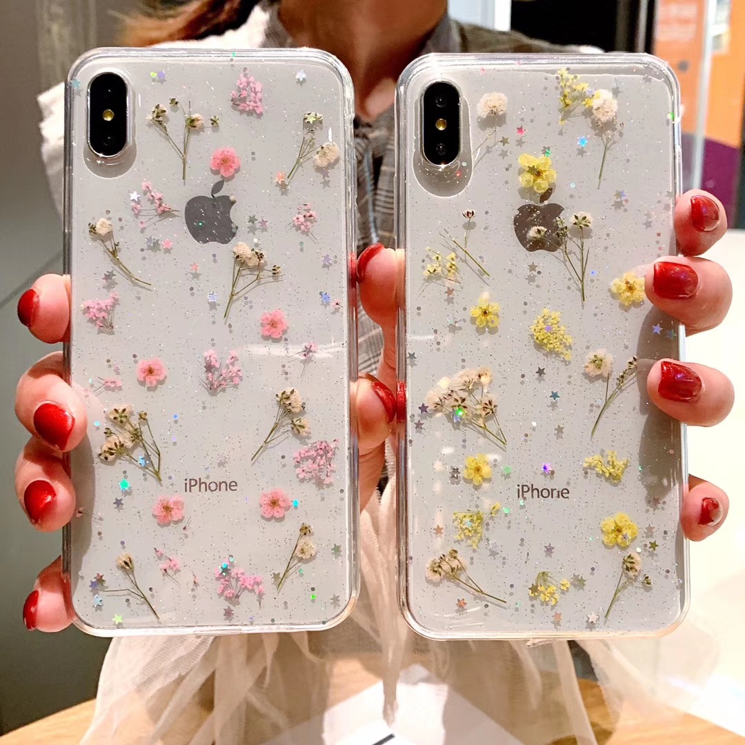 适用iPhoneX小碎花永生花真花滴胶手机壳flower phone case苹果11在类目 3C数码配件, 手机配件, 手机保护套/壳中 - 来自Buy2taobao.com提供专业的淘宝代购服务