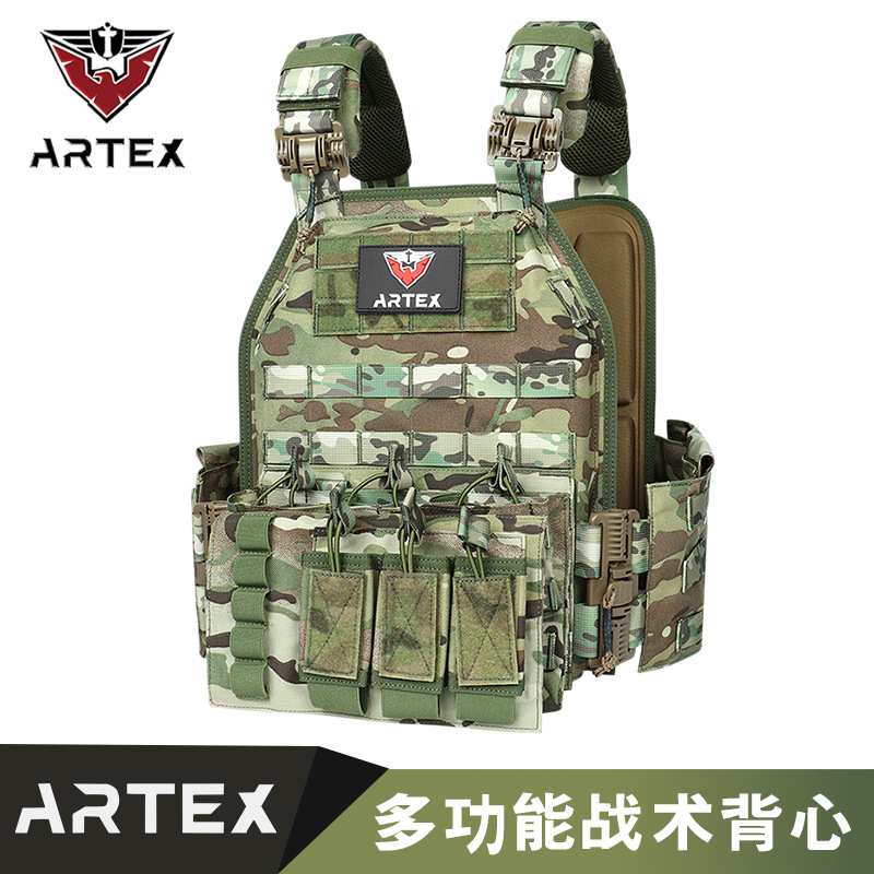 Artex跨境亚马逊升级款户外军迷快拆战术背心防护CS野外作战马甲