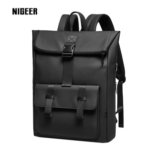 尼格尔原创学院风时尚潮流双肩包男生大容量简约书包16寸电脑背包