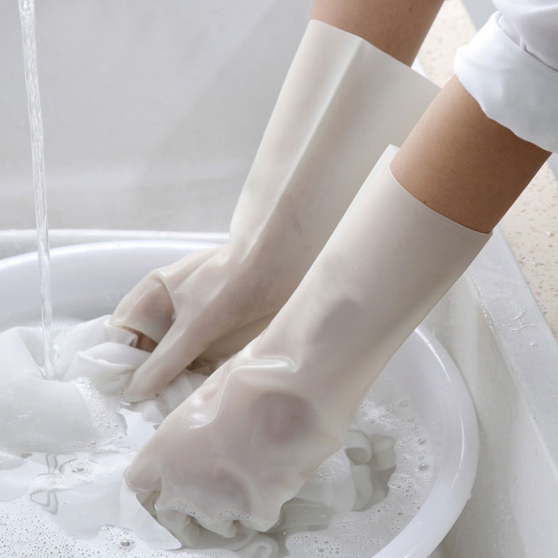 纤诗洁 丁腈家务手套加绒保暖防冻乳胶厨房清洁家务手套耐磨防水