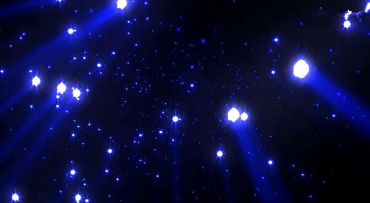 蓝色粒子星空星光下落高端婚礼婚庆led大屏幕背景素材高清动态